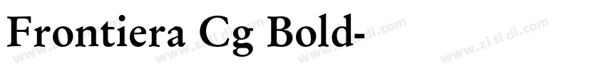 Frontiera Cg Bold字体转换